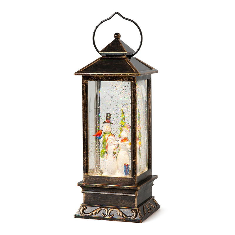 Home Lykt 10,5x28,5 cm LED vann/glitter