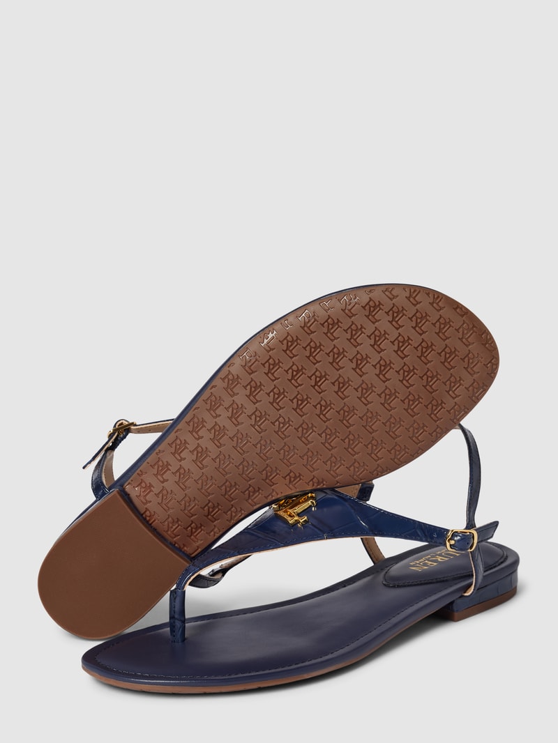 Sandalen mit Label-Details Modell 'ELLINGTON' in marineblau meliert
