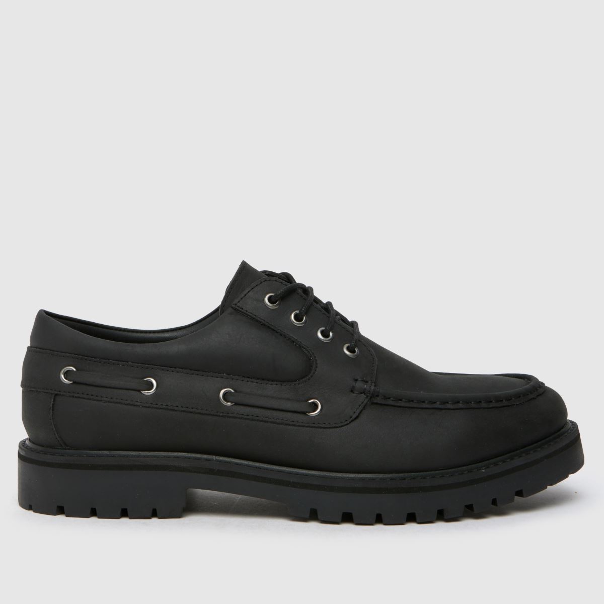 Schuh Patrick – Svarta läderskor med snörning