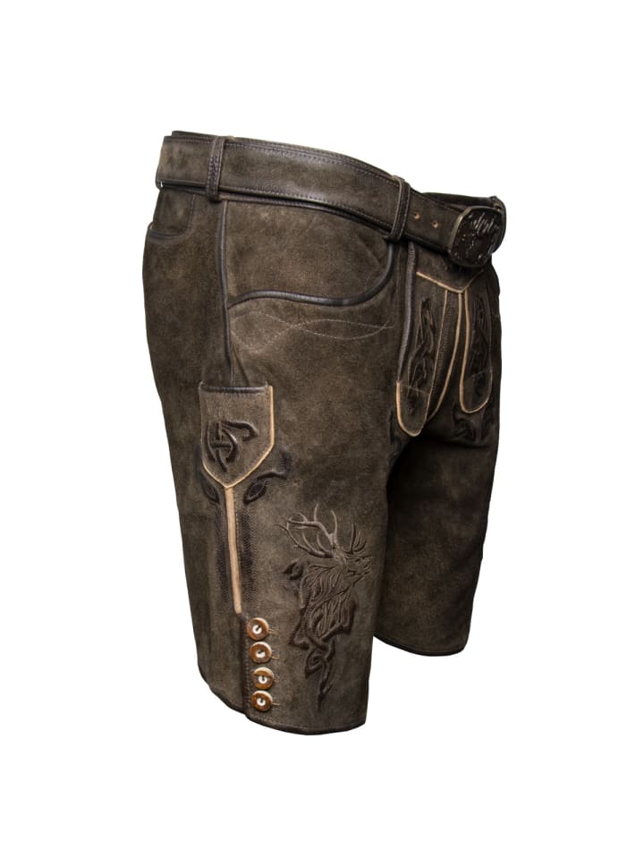 Spieth & Wensky Lederhose Wayen in braun günstig kaufen