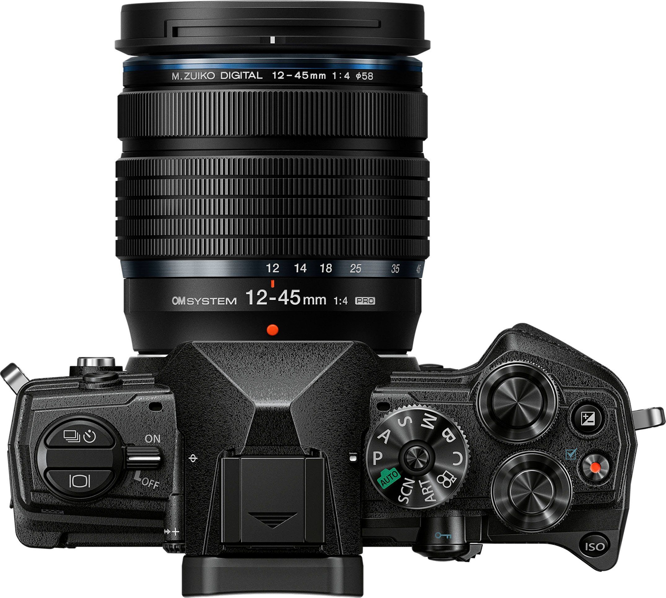 Olympus OM-5 1245 Kit Systemkamera (M.Zuiko Digital ED 12‑45mm F4 PRO, 20,4 MP, Bluetooth, WLAN (Wi-Fi)