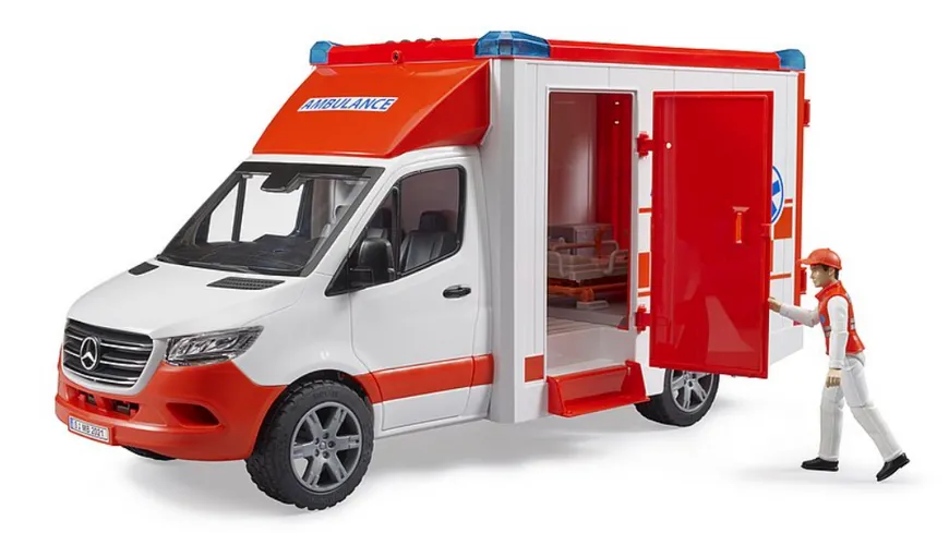 BRUDER - MB Sprinter Ambulanz mit Fahrer 02676