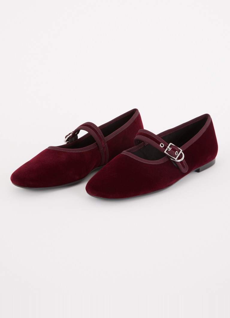 Balerini Jolin din catifea de la Vagabond Shoemakers cu cataramă