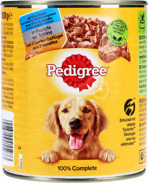 Pedigree Pastete mit 3 Sorten Geflügel