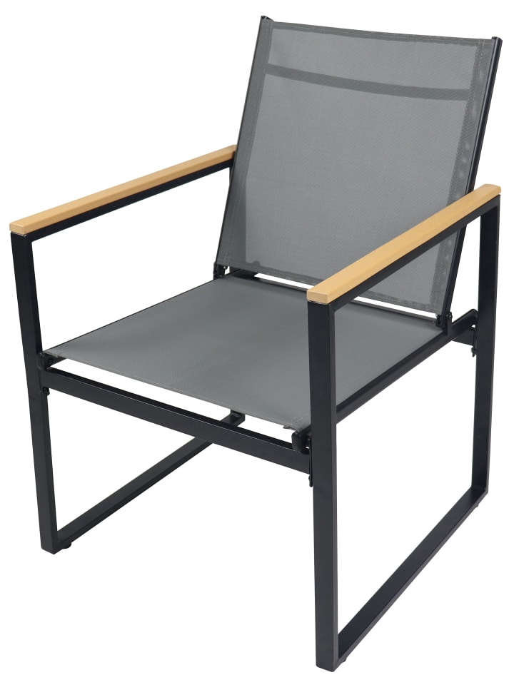 VCM  2-tlg. Gartenstuhl Balkonstuhl Lounge Volasi in Anthrazit günstig kaufen onesize