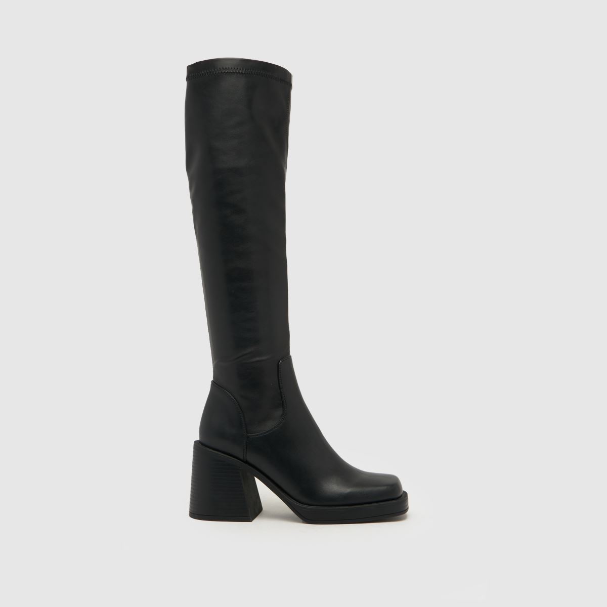 Schuh – Danielle – Svarta platåkängor med knähöga ben