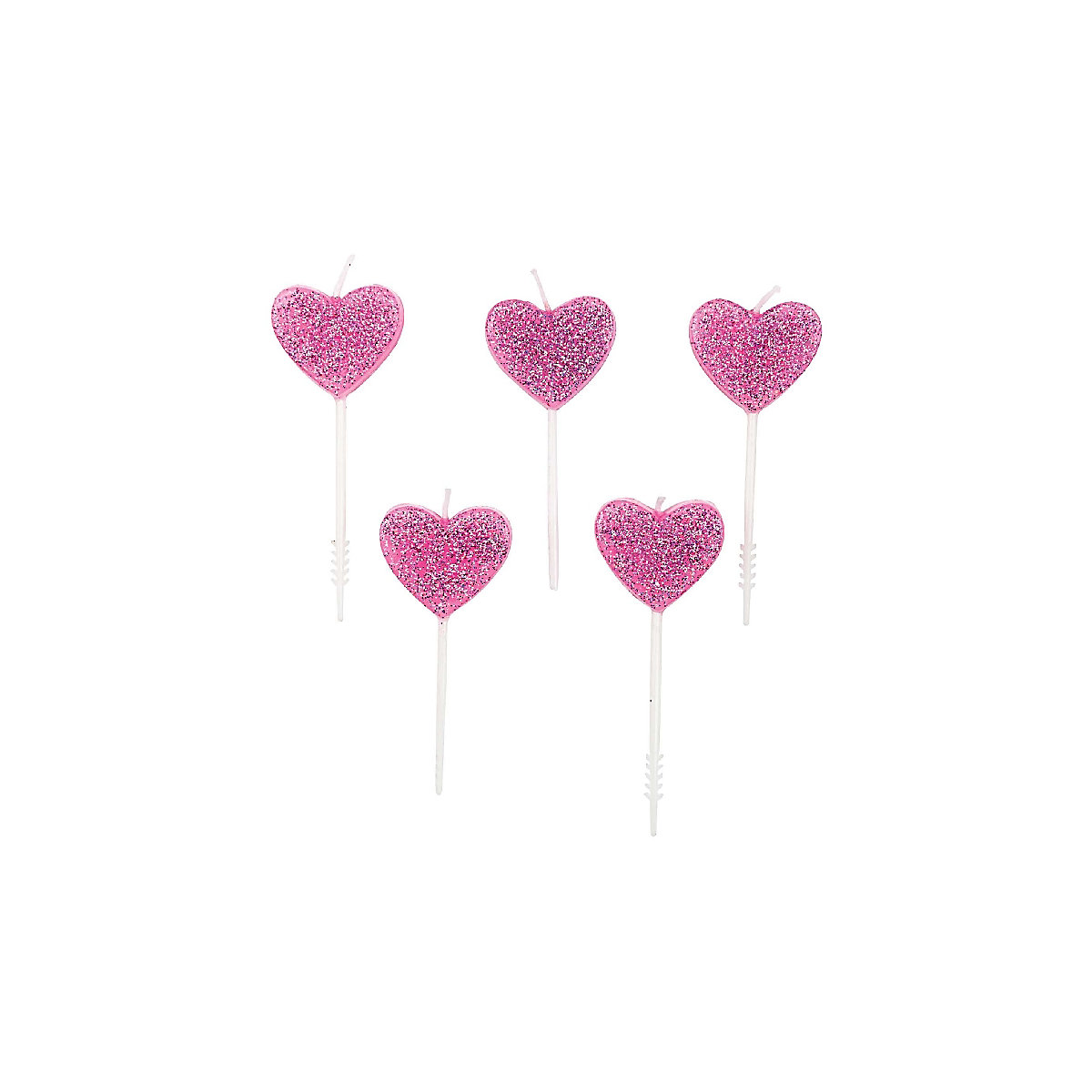 Kerzen Herzen Mit Glitter, Rosa