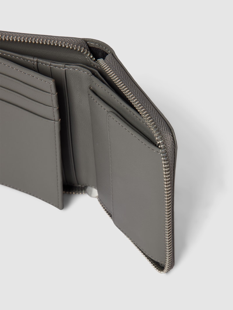 Portemonnaie mit Label-Details Modell 'Noos' in dunkelgrau