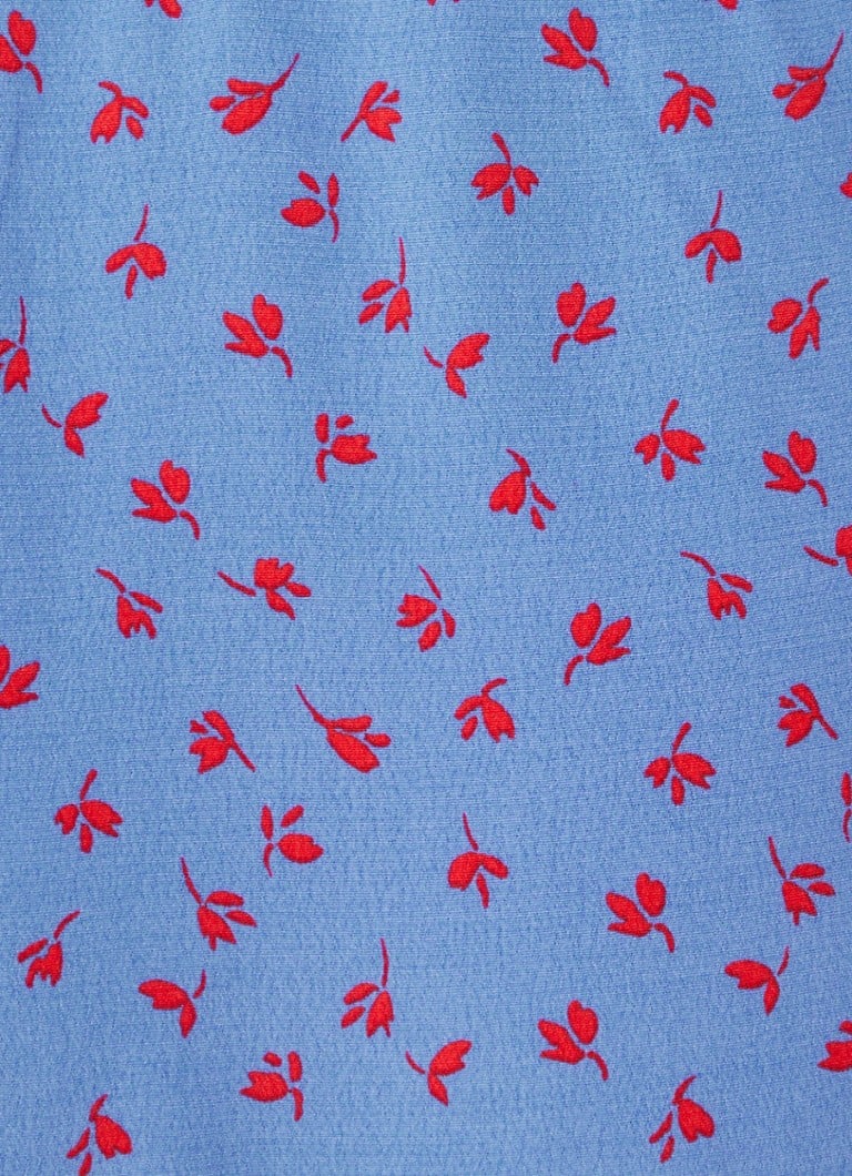 Rochie scurtă cu imprimeu floral și fluier