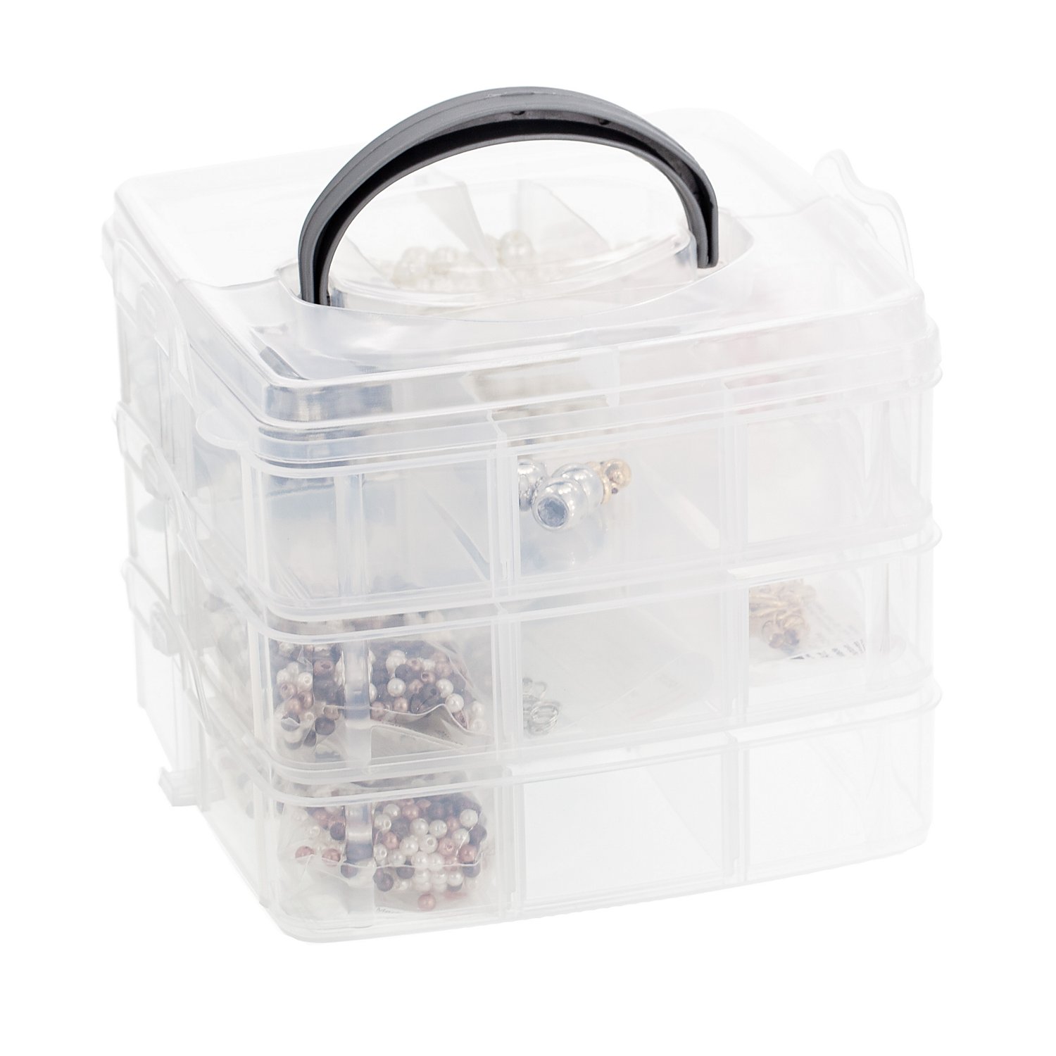 buttinette Sortierbox, Größe: 16 x 15,5 x 12,5 cm