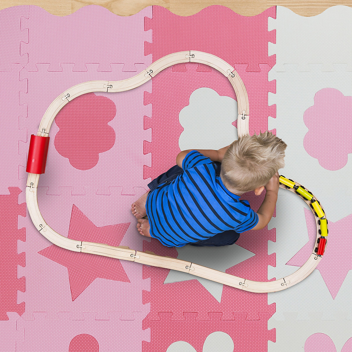 34-tlg. Puzzlematte mit Rand und Motiven