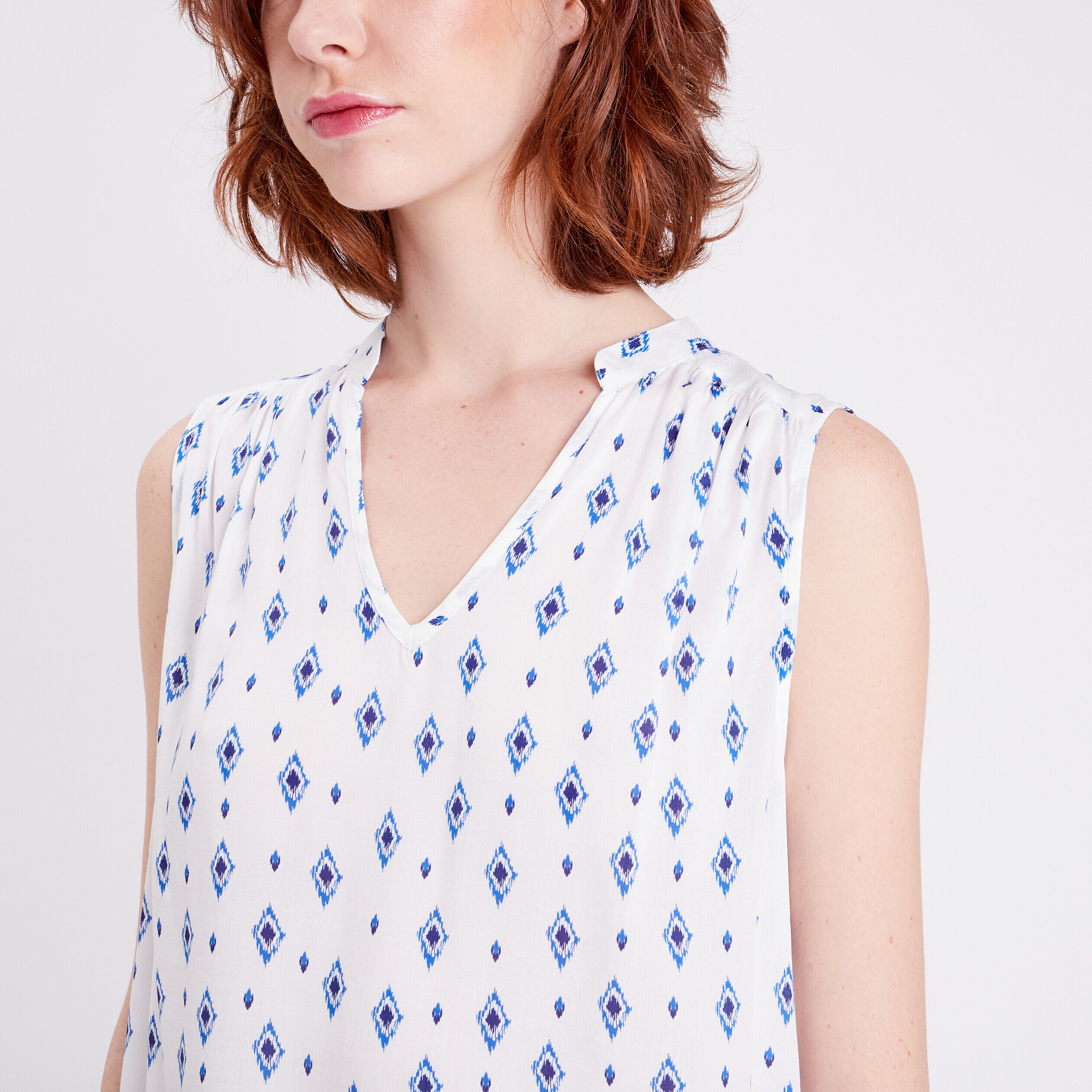 Blouse sans manches blanc femme | Cache Cache