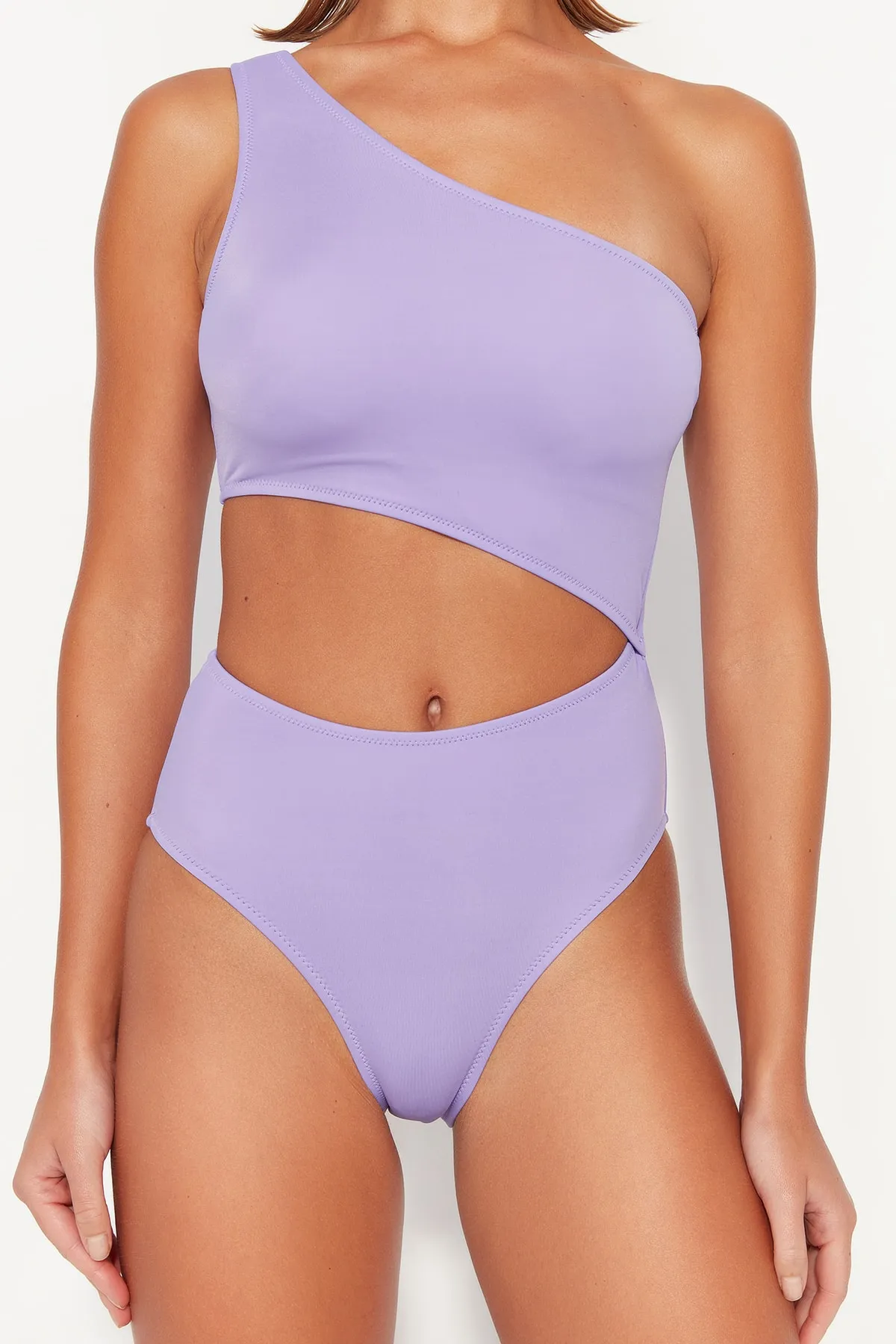 Trendyol Collection  Monokini - Lila - Unifarben