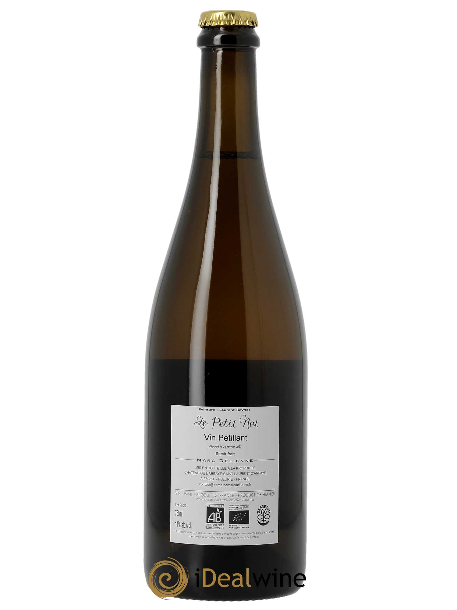 Vin de France Le Petit Nat'Marc Delienne  2022 - Lot de 1 Bouteille