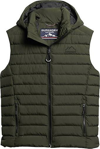Superdry Steppjacke HOODED FULL SPORT PADDED GILET