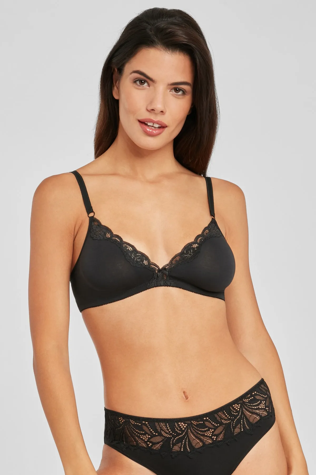 PETITE FLEUR  BH - Schwarz - Unifarben