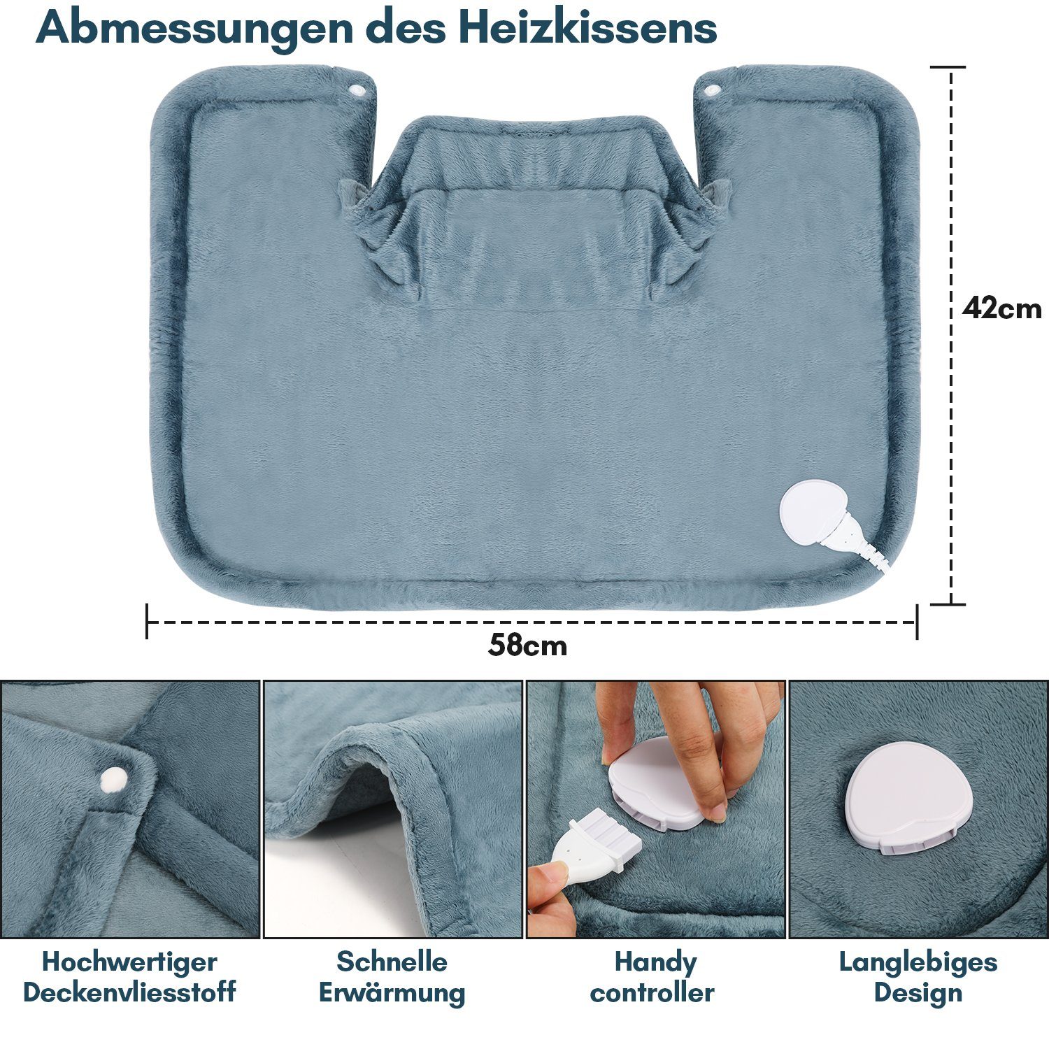 Gimisgu Heizkissen Elektrisch Heizkissen Wärmekissen Nacken Rücken Schulter Heizdecke