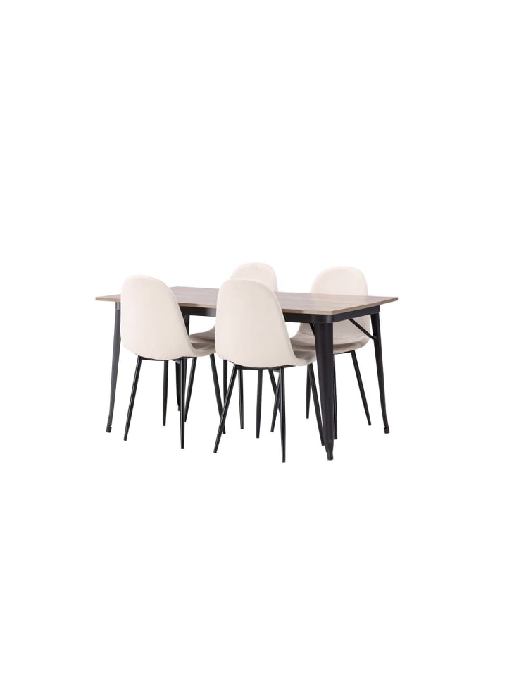 ebuy24 Essgruppe Tempe 9 ( 5-teilig) Beige 80 x 140 cm günstig kaufen onesize