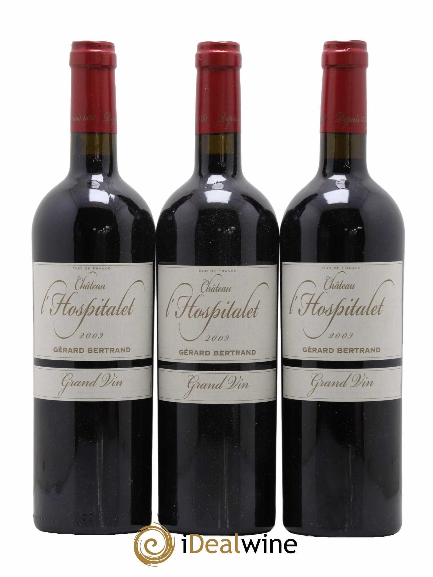 Coteaux du Languedoc La Clape Château L'Hospitalet Gerard Bertrand  2009 - Lot de 6 Bouteilles
