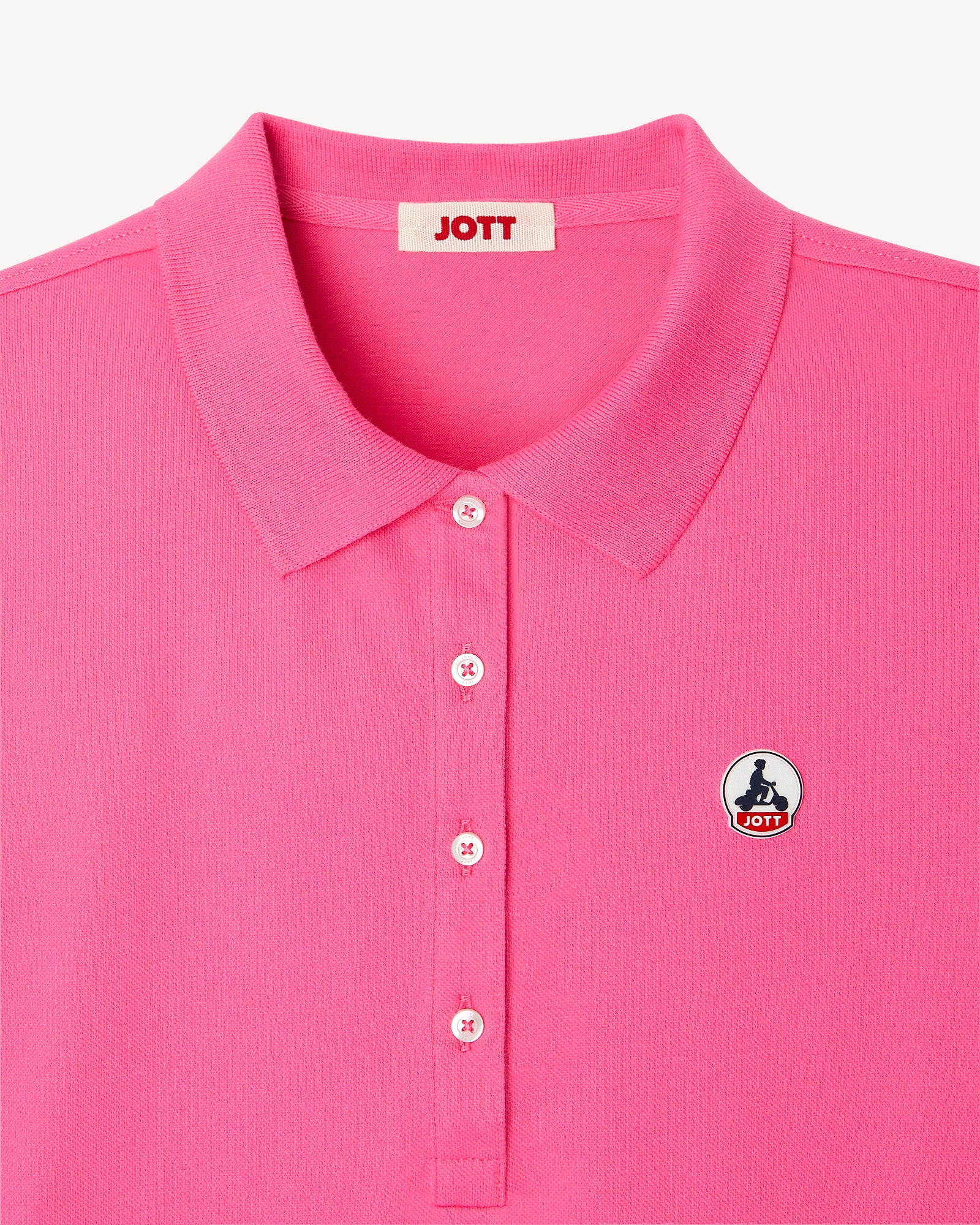 Polo femme en coton biologique Rose intense Franca