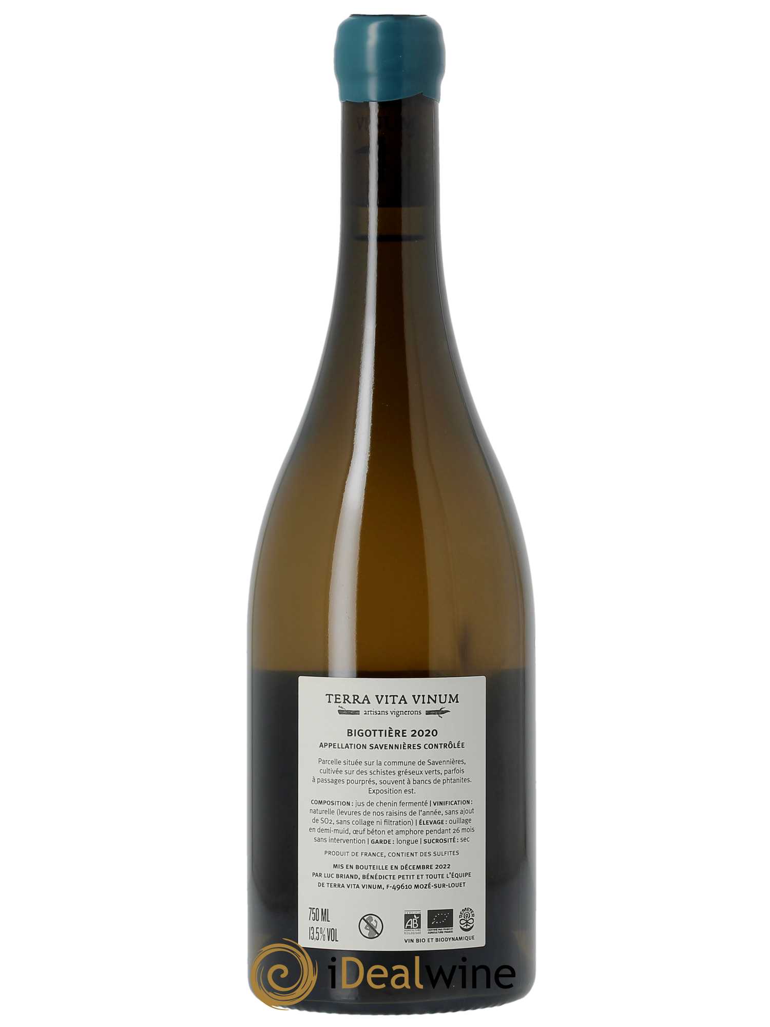 Savennières Bigottières Terra Vita Vinum  2020 - Lot de 1 Bouteille