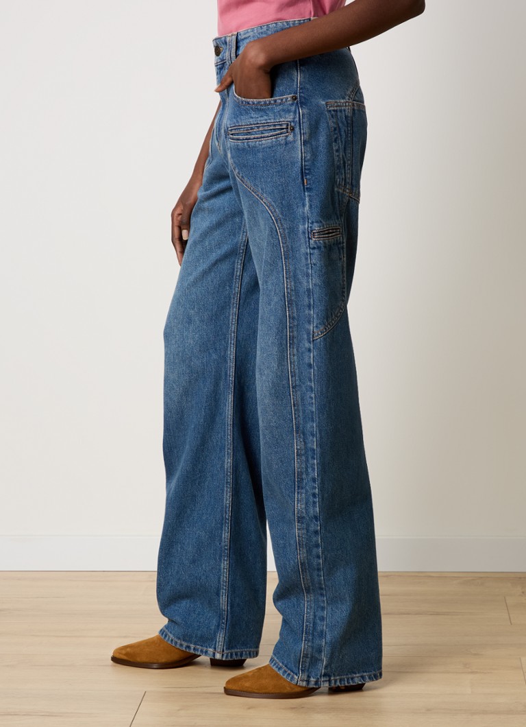 Jean Isabel Marant Betiane taille haute à jambes larges, délavage moyen