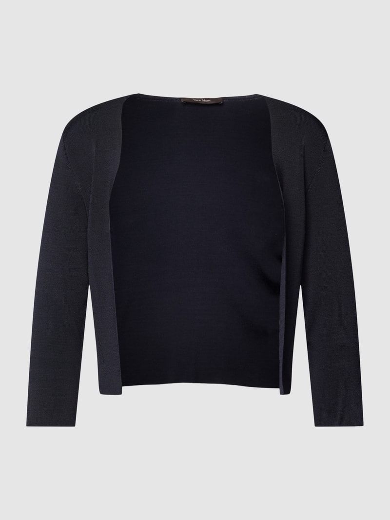Cropped Jacke aus Viskose-Mix in dunkelblau