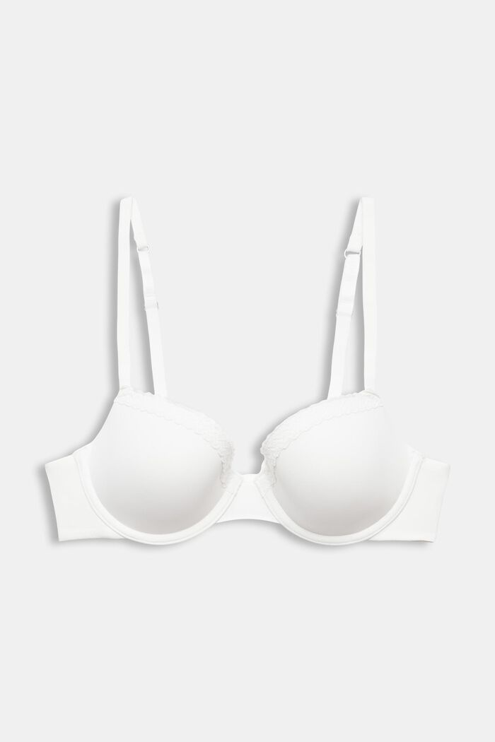 Wattierter Bügel-BH aus Mikrofaser mit Spitze
