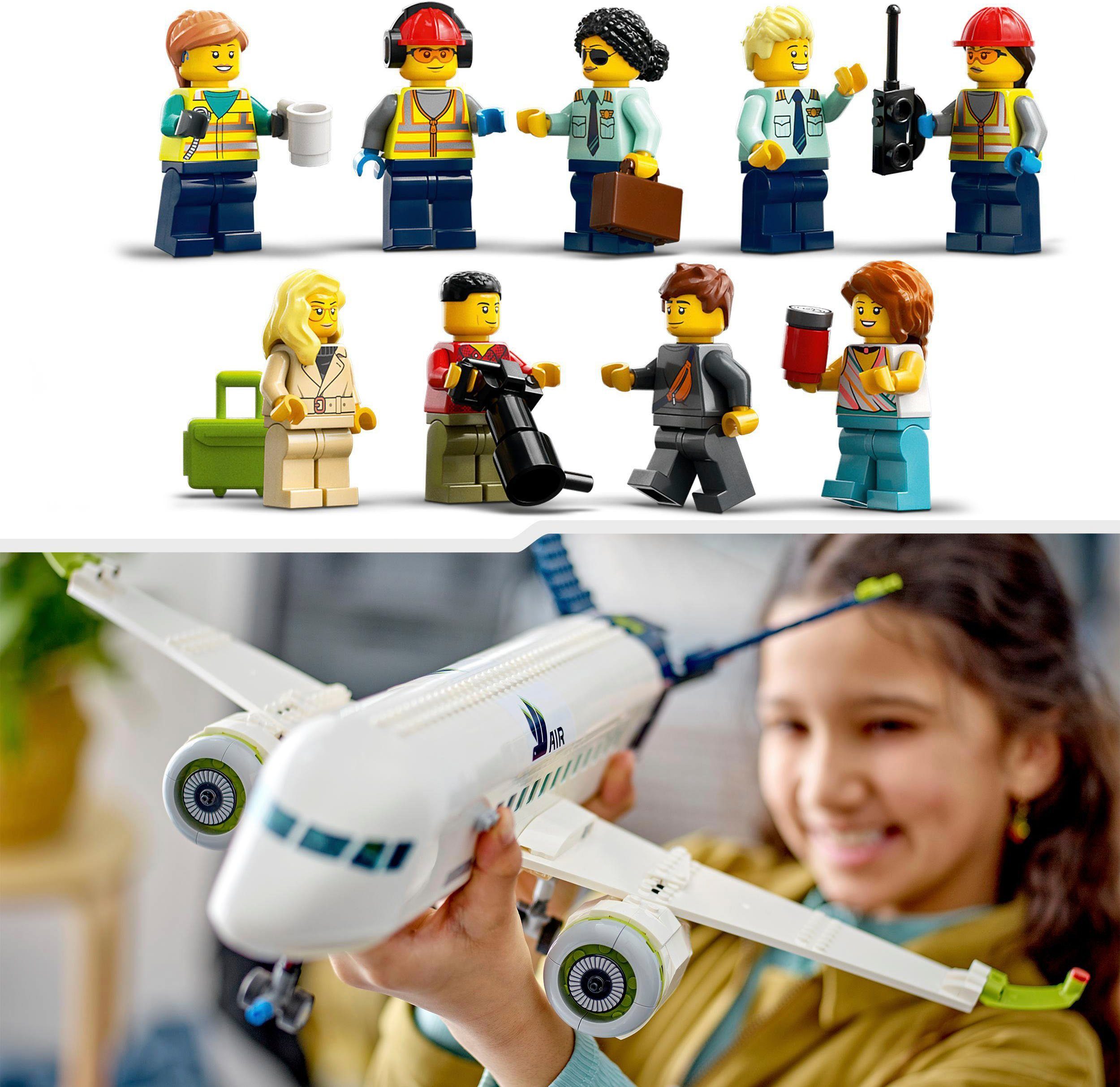 LEGO® Konstruktionsspielsteine Passagierflugzeug (60367), LEGO® City, (913 St), Made in Europe