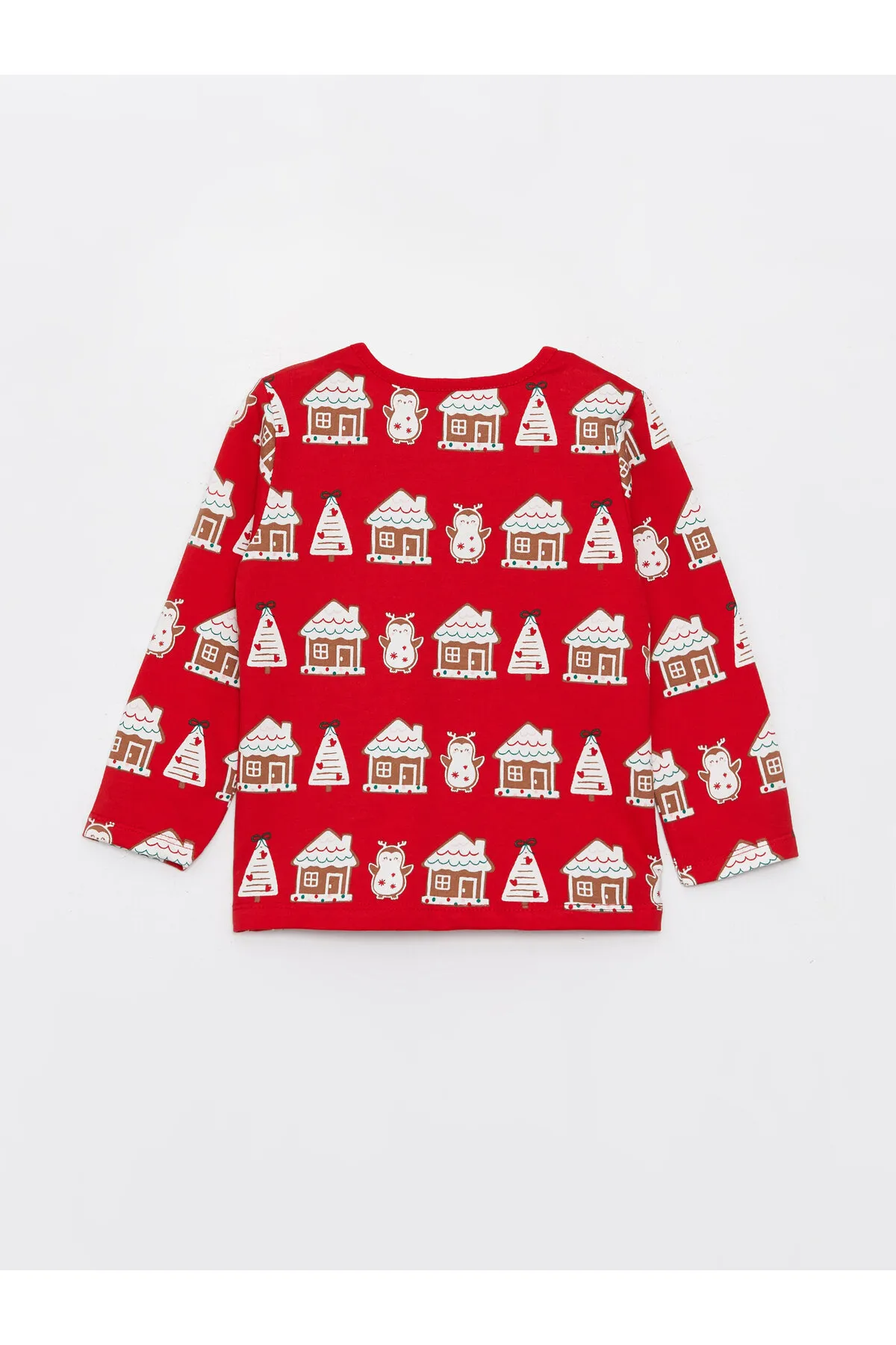 LC Waikiki  Langarm-Pyjama-Set für Babys mit Rundhalsausschnitt und Neujahrsmotiv