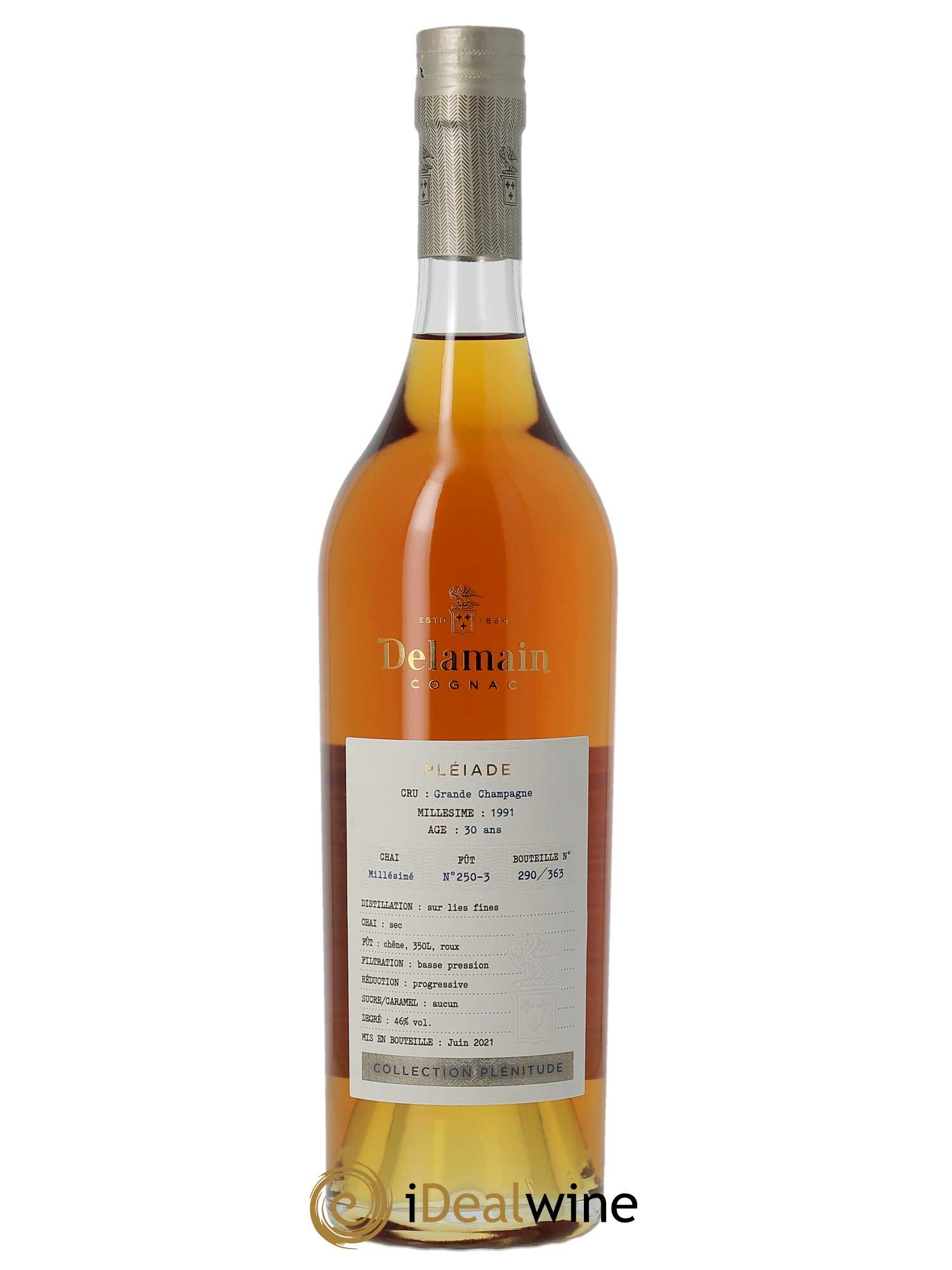 Cognac Delamain Pléiade (70cl) 1991 - Lot de 1 Bouteille