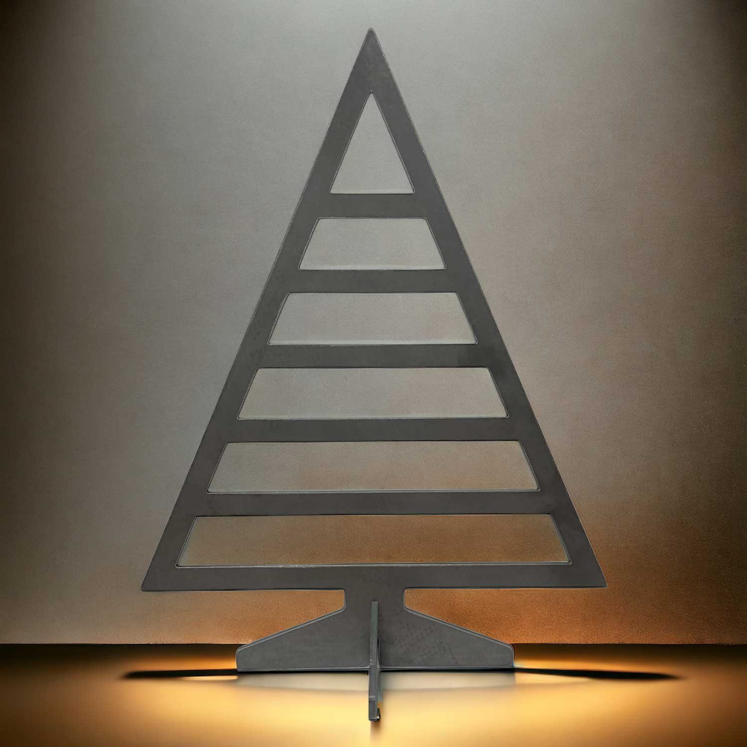 Creativ Metall Künstlicher Weihnachtsbaum, für Innen und Außen Stahl 4mm 30x40cm Industrielook