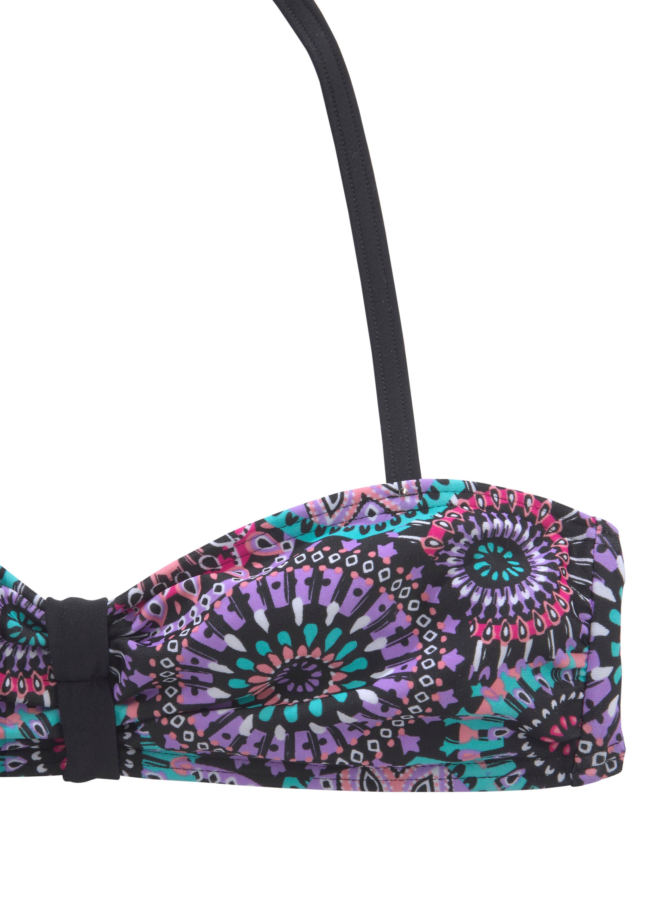 s.Oliver Bandeau-Bikini mit coolem Print