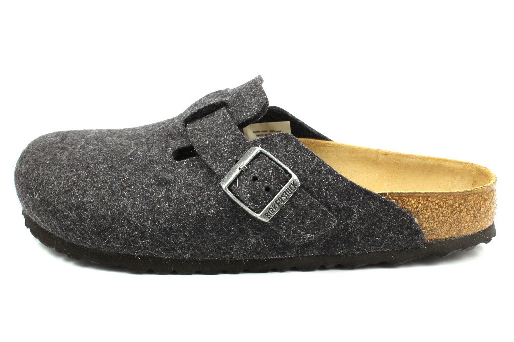 BIRKENSTOCK Clogs grau Boston Filz