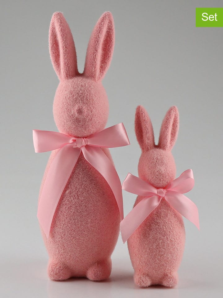 AM Design 2er-Set: Dekofiguren ''Hase'' in Rosa günstig kaufen onesize