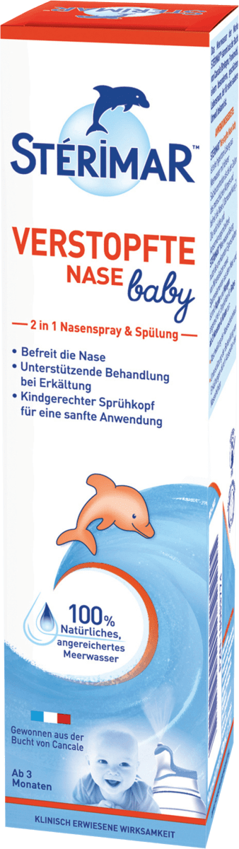Nasenspray & Spülung 2in1, verstopfte Nase Baby, 50 ml