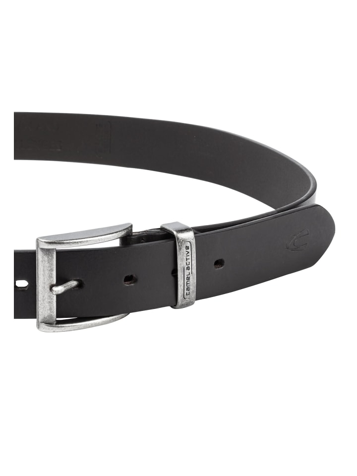 Camel Active Gürtel aus hochwertigem Leder in Schwarz günstig kaufen