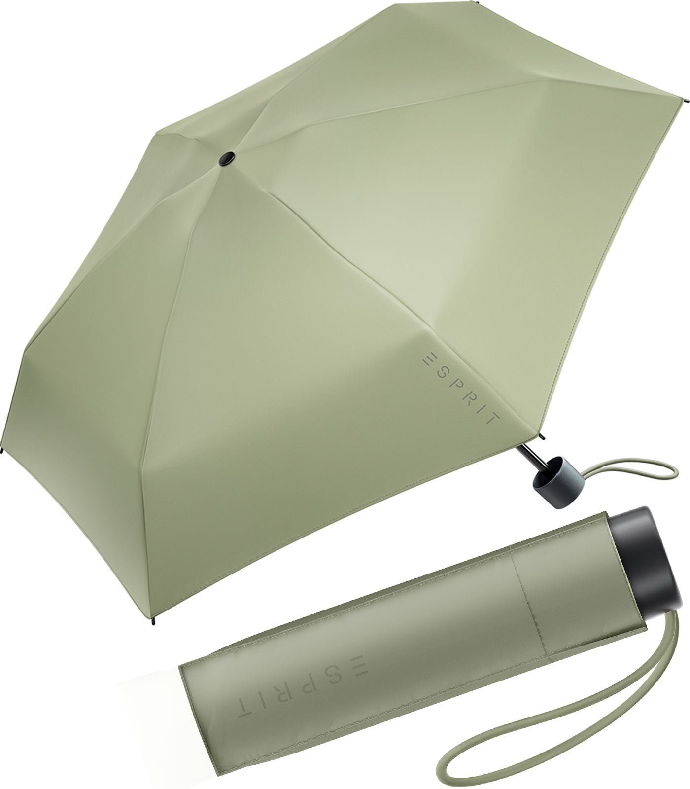 Esprit Taschenregenschirm Damen Super Mini Regenschirm Petito FJ 2022, winzig klein, in den neuen Trendfarben