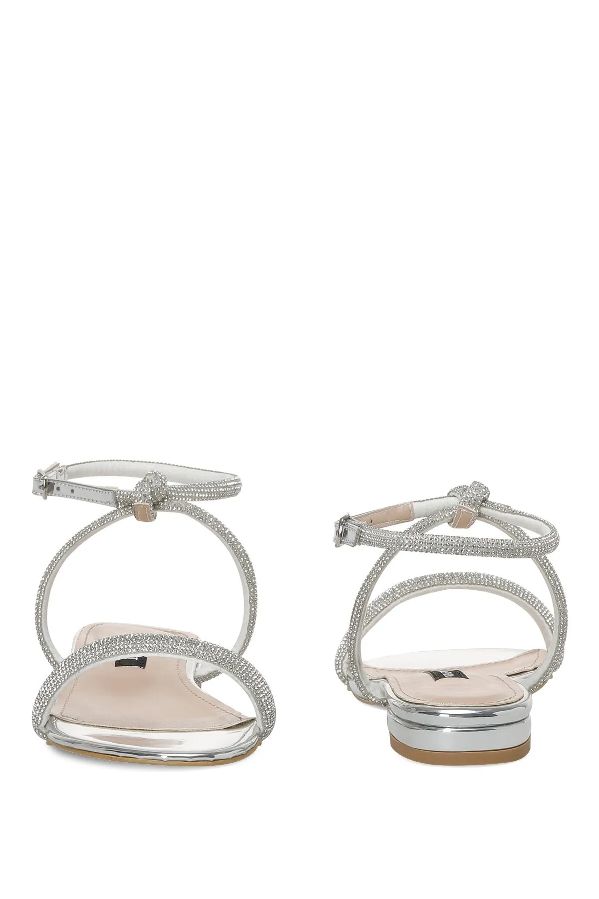 Nine West  SELGEN 2PR Flache Damensandalen in Silber
