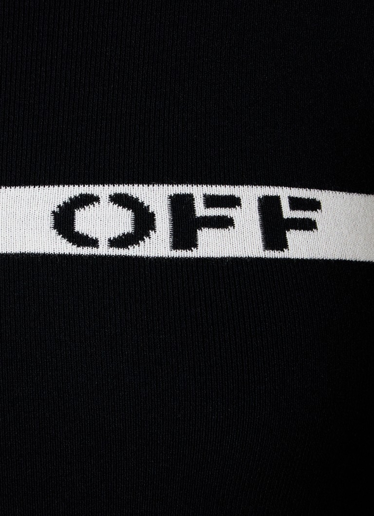 Jemně pletené polo tričko Off White s vyšívaným logem