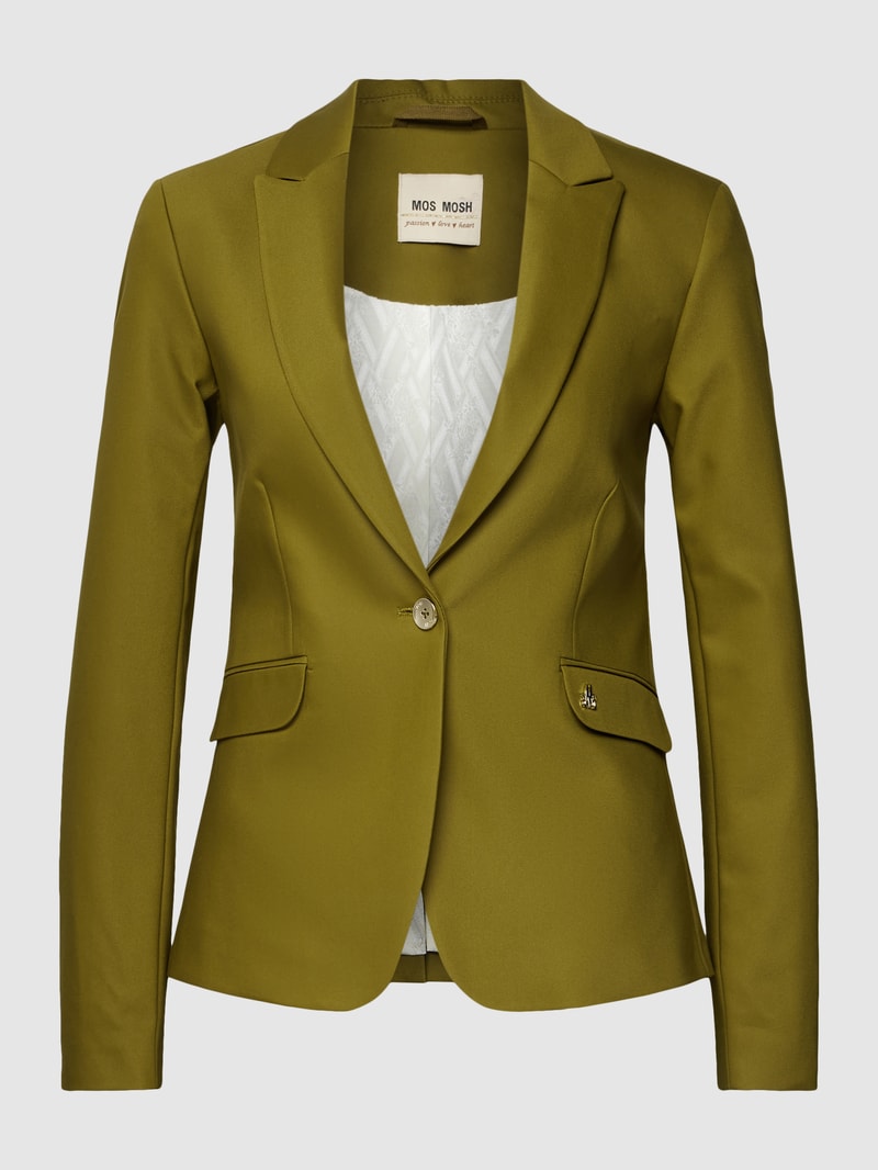 Blazer mit Label-Detail Modell 'Blake' in schilf