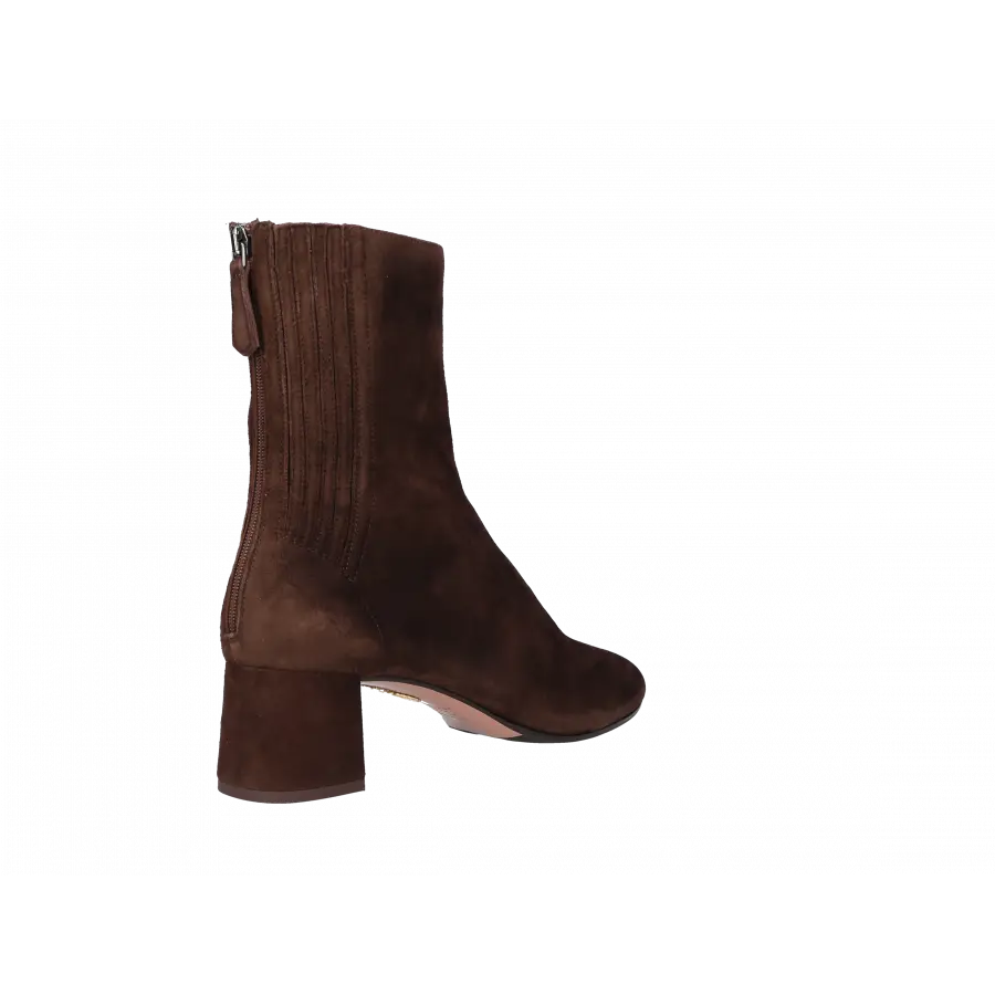 Aquazzura - Klassische Stiefeletten SAINT HONORE 50 Veloursleder - braun