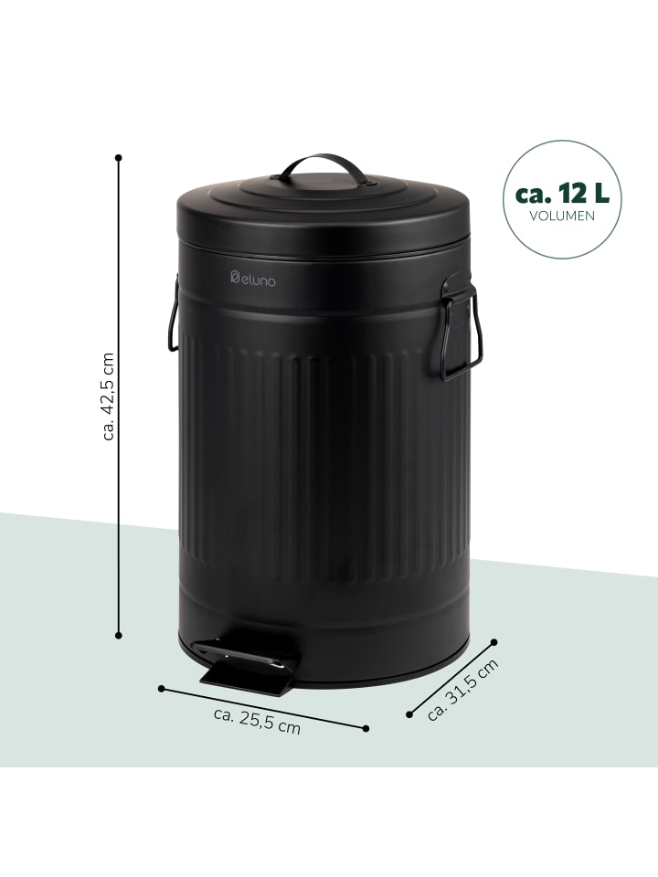 eluno eluno Abfalleimer VINTAGE, Treteimer, 12 Liter günstig kaufen onesize