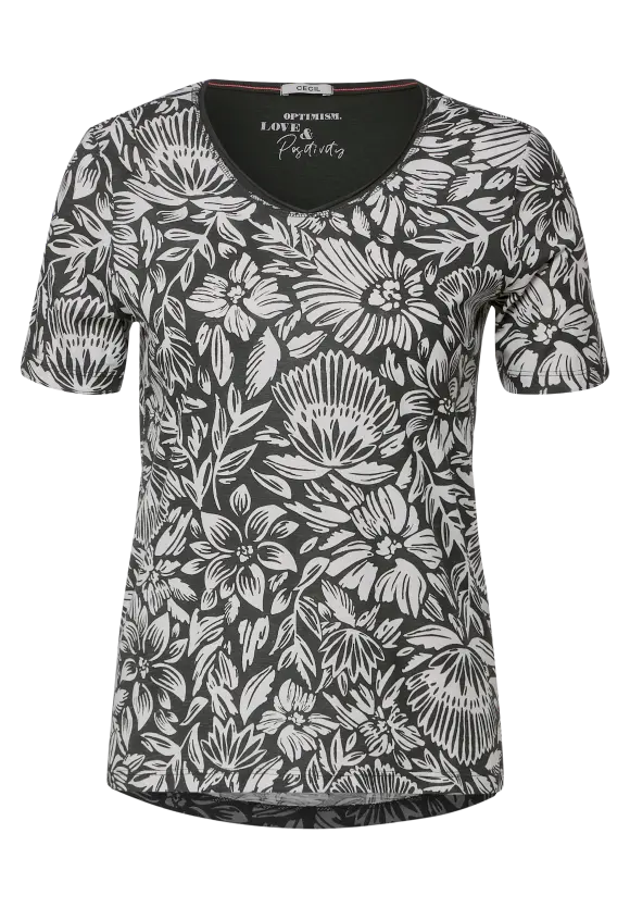 CECIL T-Shirt mit Blumenmuster