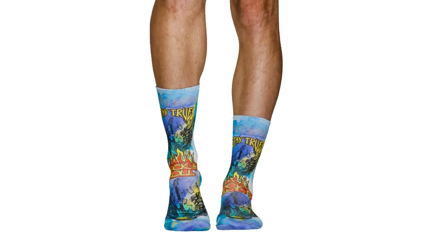 wigglesteps Herren Socken STAY TRUE-M Light Blue