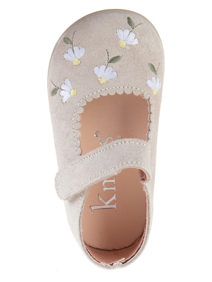 kmins Leder-Spangenballerinas in Beige günstig kaufen