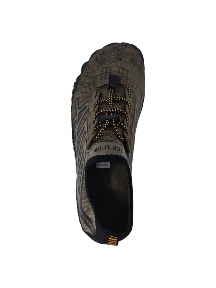 Rock Spring sportlicher Schnürer Barfußschuh in Braun günstig kaufen