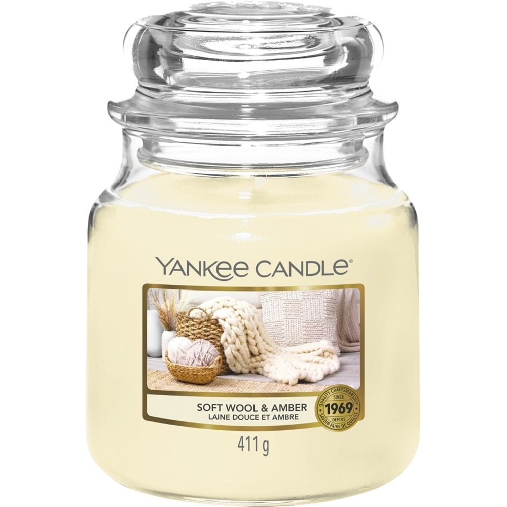 Yankee Candle Bougies parfumées Soft Wool & Amber Bougie