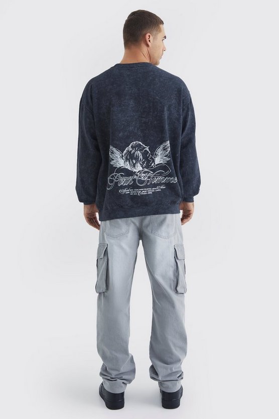 Oversize Sweatshirt mit Renaissance-Print