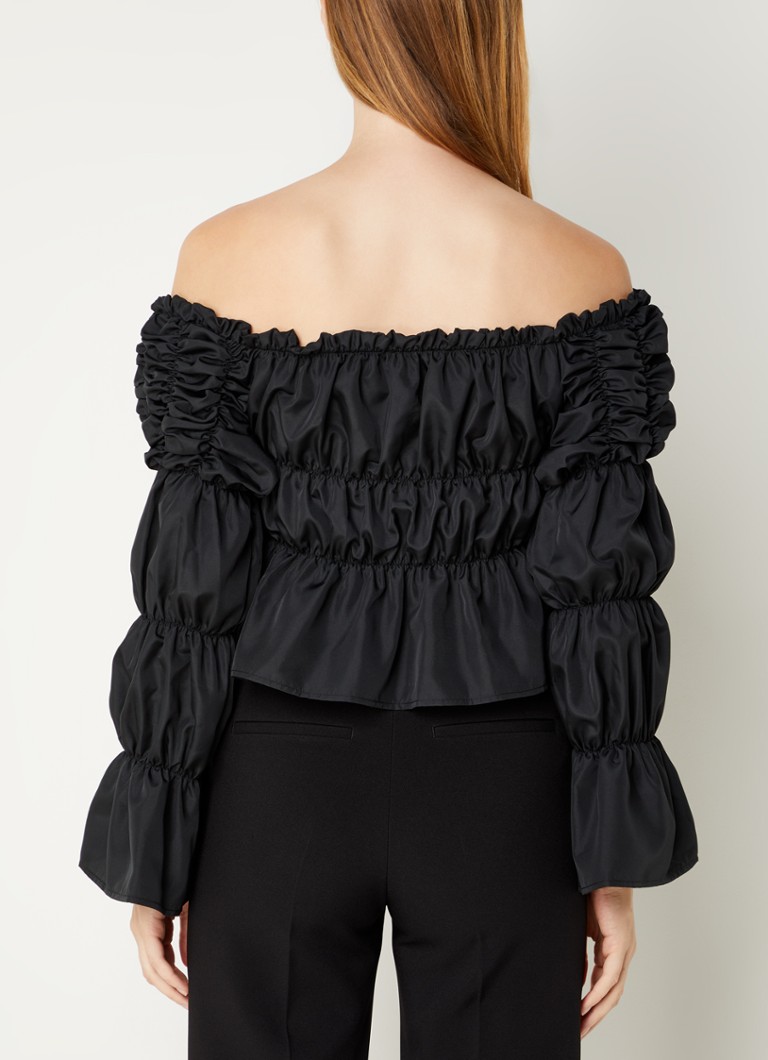 Laagam  Sadie top met smockwerk en V-hals